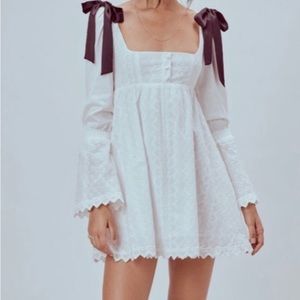 For Love and Lemons Charlotte Eyelet Babydoll dress